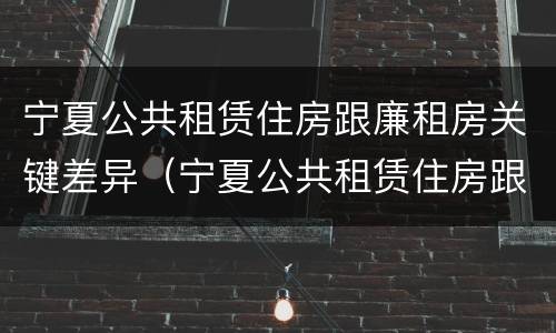 宁夏公共租赁住房跟廉租房关键差异（宁夏公共租赁住房跟廉租房关键差异在哪）