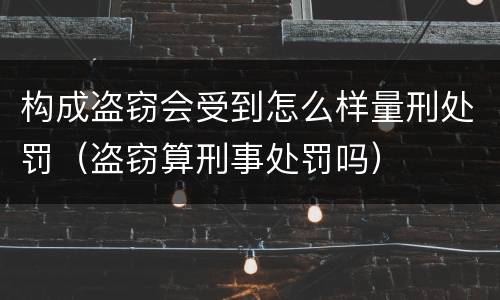 构成盗窃会受到怎么样量刑处罚（盗窃算刑事处罚吗）