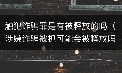 触犯诈骗罪是有被释放的吗（涉嫌诈骗被抓可能会被释放吗）