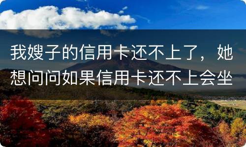 我嫂子的信用卡还不上了，她想问问如果信用卡还不上会坐牢吗
