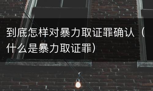 到底怎样对暴力取证罪确认（什么是暴力取证罪）