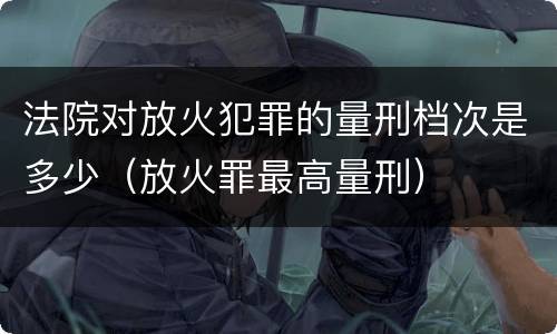 法院对放火犯罪的量刑档次是多少（放火罪最高量刑）
