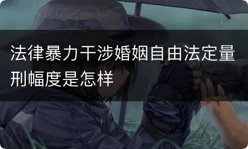 法律暴力干涉婚姻自由法定量刑幅度是怎样