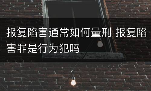 报复陷害通常如何量刑 报复陷害罪是行为犯吗