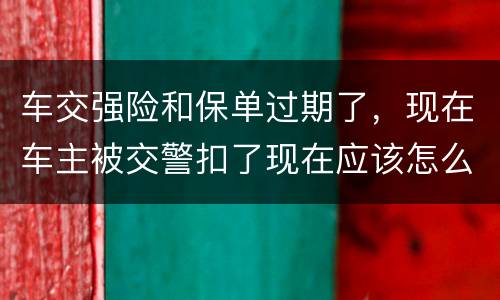 车交强险和保单过期了，现在车主被交警扣了现在应该怎么办