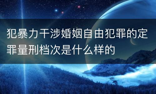 犯暴力干涉婚姻自由犯罪的定罪量刑档次是什么样的
