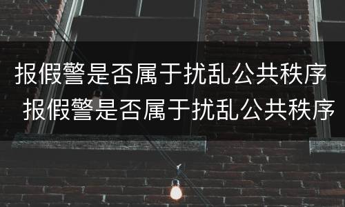 报假警是否属于扰乱公共秩序 报假警是否属于扰乱公共秩序行为