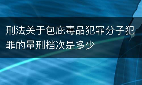 刑法关于包庇毒品犯罪分子犯罪的量刑档次是多少