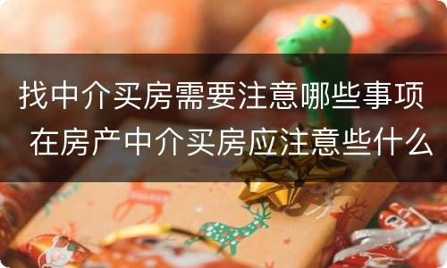 找中介买房需要注意哪些事项 在房产中介买房应注意些什么:找中介买房要注意什么呢