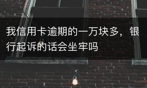 我信用卡逾期的一万块多，银行起诉的话会坐牢吗
