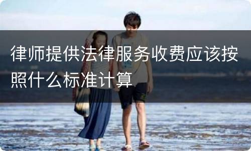 律师提供法律服务收费应该按照什么标准计算