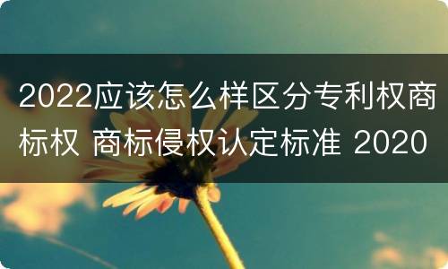 2022应该怎么样区分专利权商标权 商标侵权认定标准 2020
