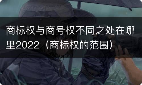 商标权与商号权不同之处在哪里2022（商标权的范围）