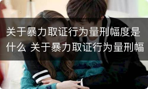 关于暴力取证行为量刑幅度是什么 关于暴力取证行为量刑幅度是什么规定