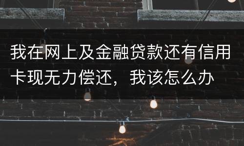 我在网上及金融贷款还有信用卡现无力偿还，我该怎么办