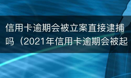 信用卡逾期会被立案直接逮捕吗（2021年信用卡逾期会被起诉吗）