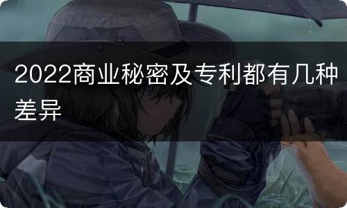 2022商业秘密及专利都有几种差异