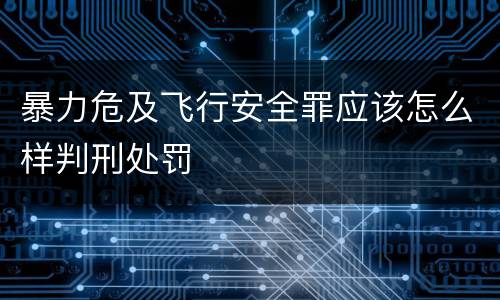 暴力危及飞行安全罪应该怎么样判刑处罚