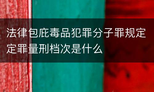 法律包庇毒品犯罪分子罪规定定罪量刑档次是什么
