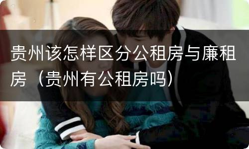 贵州该怎样区分公租房与廉租房（贵州有公租房吗）