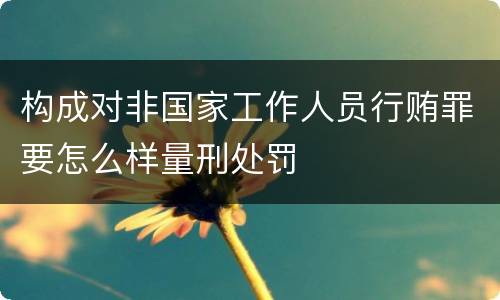 构成对非国家工作人员行贿罪要怎么样量刑处罚