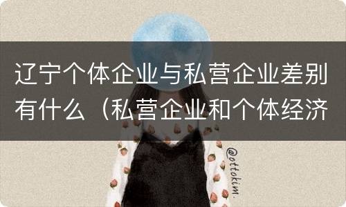 辽宁个体企业与私营企业差别有什么（私营企业和个体经济的区别）