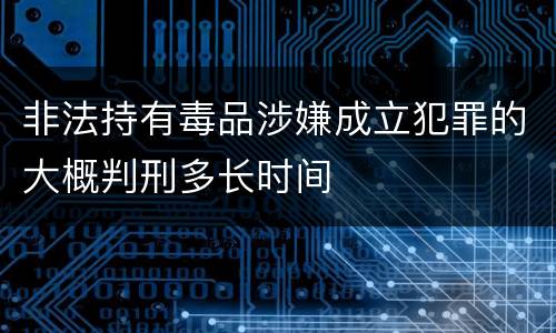 非法持有毒品涉嫌成立犯罪的大概判刑多长时间