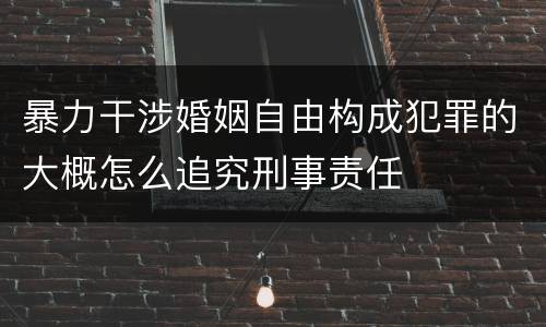暴力干涉婚姻自由构成犯罪的大概怎么追究刑事责任