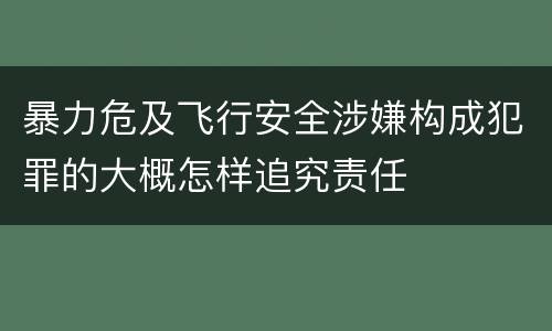 暴力危及飞行安全涉嫌构成犯罪的大概怎样追究责任