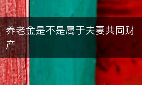 养老金是不是属于夫妻共同财产