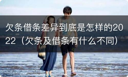 欠条借条差异到底是怎样的2022（欠条及借条有什么不同）