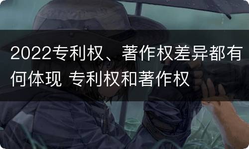 2022专利权、著作权差异都有何体现 专利权和著作权