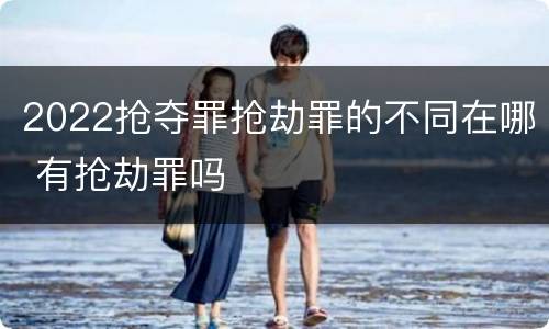 2022抢夺罪抢劫罪的不同在哪 有抢劫罪吗