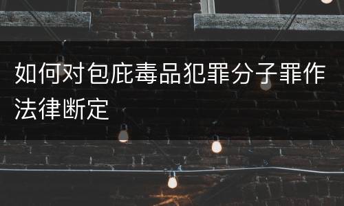 如何对包庇毒品犯罪分子罪作法律断定