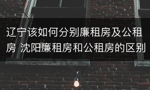 辽宁该如何分别廉租房及公租房 沈阳廉租房和公租房的区别