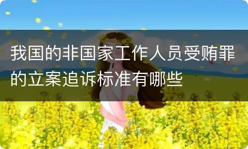 我国的非国家工作人员受贿罪的立案追诉标准有哪些