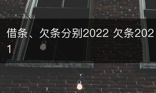 借条、欠条分别2022 欠条2021