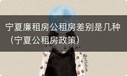 宁夏廉租房公租房差别是几种（宁夏公租房政策）