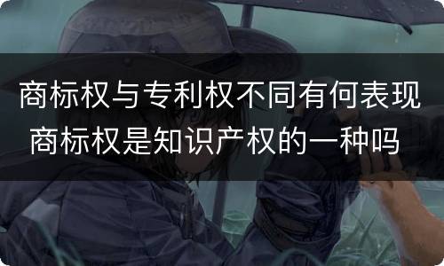 商标权与专利权不同有何表现 商标权是知识产权的一种吗