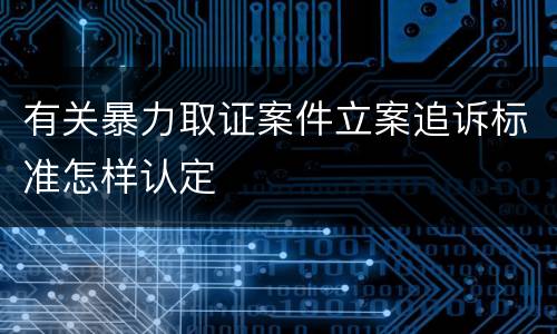 有关暴力取证案件立案追诉标准怎样认定