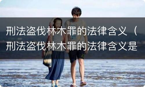 刑法盗伐林木罪的法律含义（刑法盗伐林木罪的法律含义是）