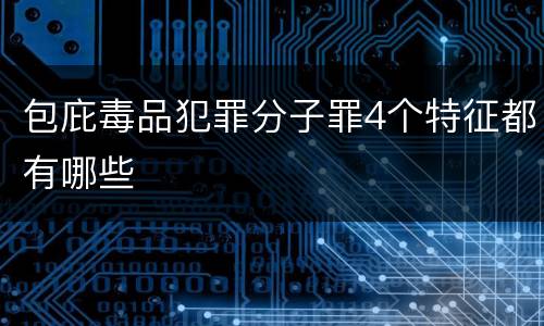 包庇毒品犯罪分子罪4个特征都有哪些