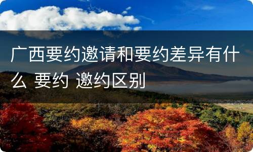 广西要约邀请和要约差异有什么 要约 邀约区别