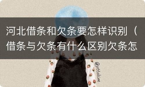 河北借条和欠条要怎样识别（借条与欠条有什么区别欠条怎么写）