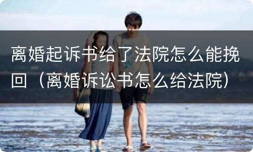 离婚起诉书给了法院怎么能挽回（离婚诉讼书怎么给法院）