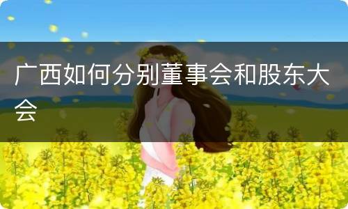 广西如何分别董事会和股东大会