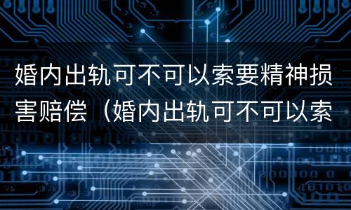 婚内出轨可不可以索要精神损害赔偿（婚内出轨可不可以索要精神损害赔偿款）