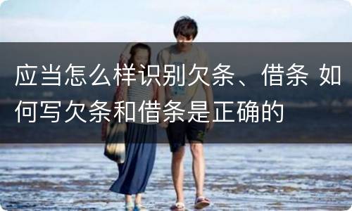 应当怎么样识别欠条、借条 如何写欠条和借条是正确的