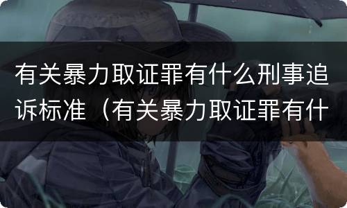 有关暴力取证罪有什么刑事追诉标准（有关暴力取证罪有什么刑事追诉标准吗）