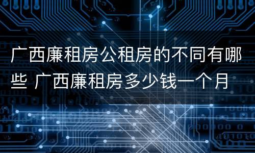 广西廉租房公租房的不同有哪些 广西廉租房多少钱一个月